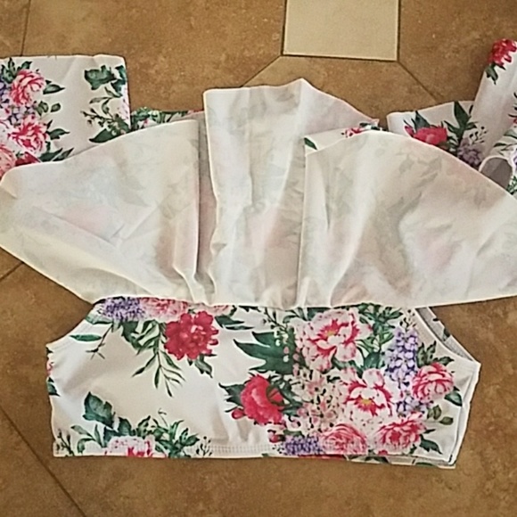 NEW High Waisted Black Floral Bikini XS- S. - Picture 4 of 6